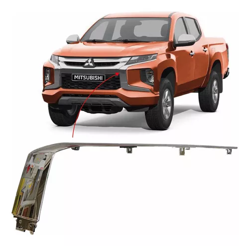 Embellecedor Delantero Izquierdo Superior Parachoques Mitsubishi L200 2019 En Adelante – Cromado