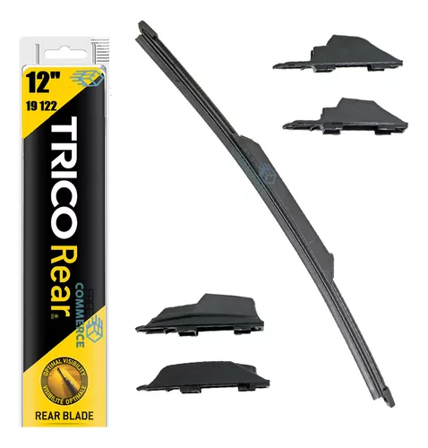 Plumilla Trasera Universal V2 12 Pulgadas (1 Unidad) – Aplicaciones Ford Fiesta 2012/2019 Hyundai Tucson 2010/2015 Santa Fe 2019/ Jeep Wrangler 2007/2018 Nissan Qashqai 2017/2019 Juke 2011/2017